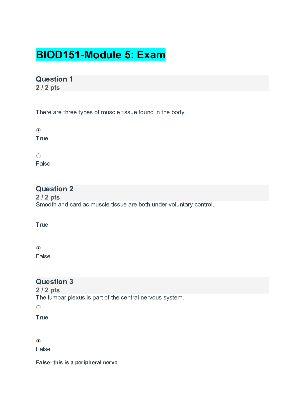 Preview image of BIOD151-Module 5- Exam.pdf document